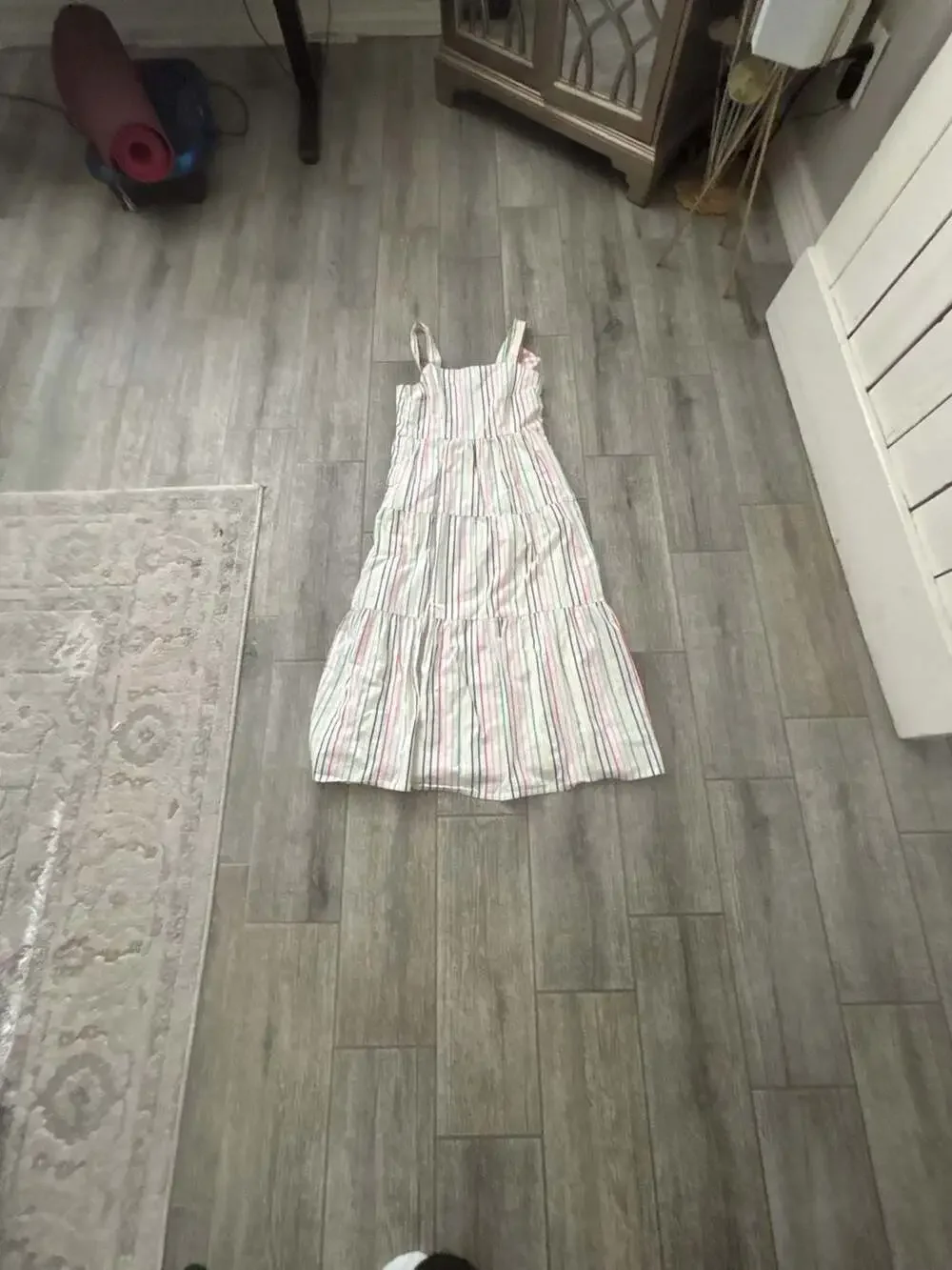 J. Crew Striped Tiered Maxi Dress